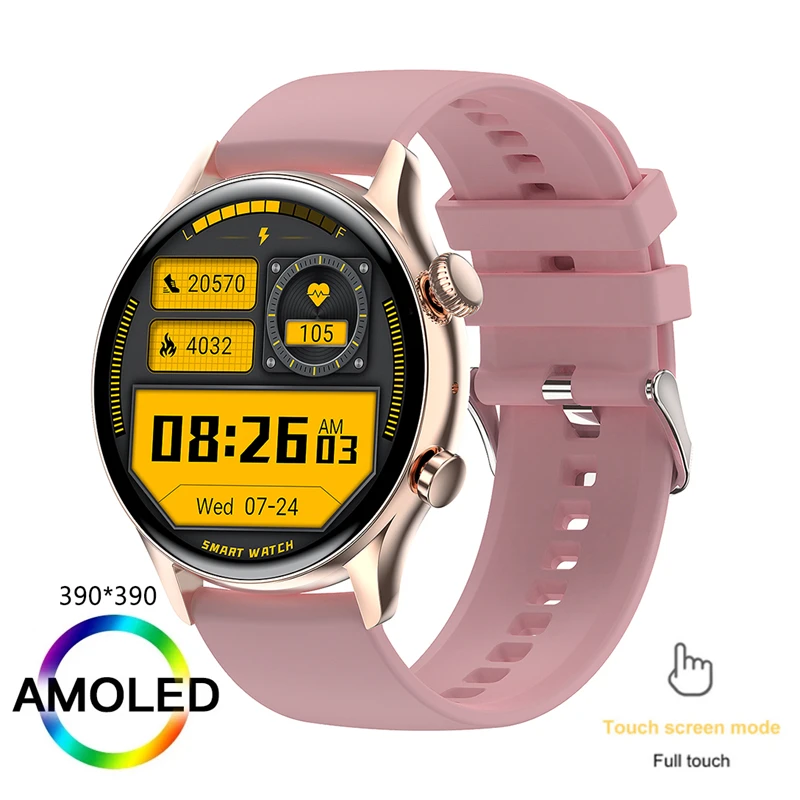 2022 NFC Bluetooth Call Smartwatch Men AMOLED 390*390 HD Screen Always display the time Voice Assistant Smart Watch For Xiaomi 