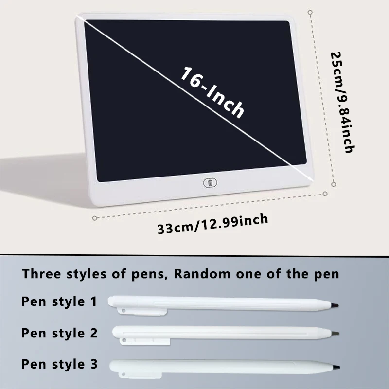 Tablette graphique LCD 10 pouces (25,4 cm) avec écran tactile de 16 pouces (40,6 cm) pour enfants de 3 à 12 ans (filles et garçons). Jouet éducatif idéal pour dessiner et écrire._voghion.com