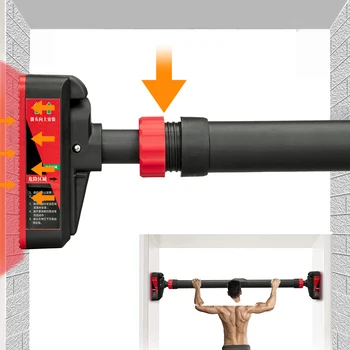 Strength Training Pull-up Bars with Level Gauge 69-92cm Adjustable Width 200kg Max Load Capacity Chin Up Bar For Doorway 4
