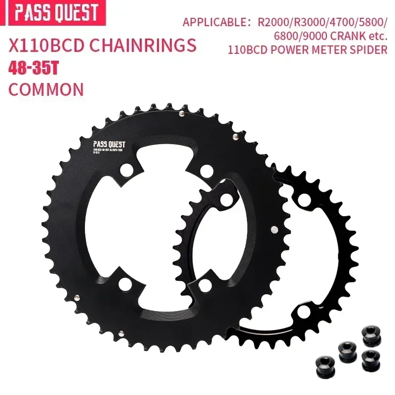 PASS QUEST 110 bcd chainring road bike 2X Narrow wide with