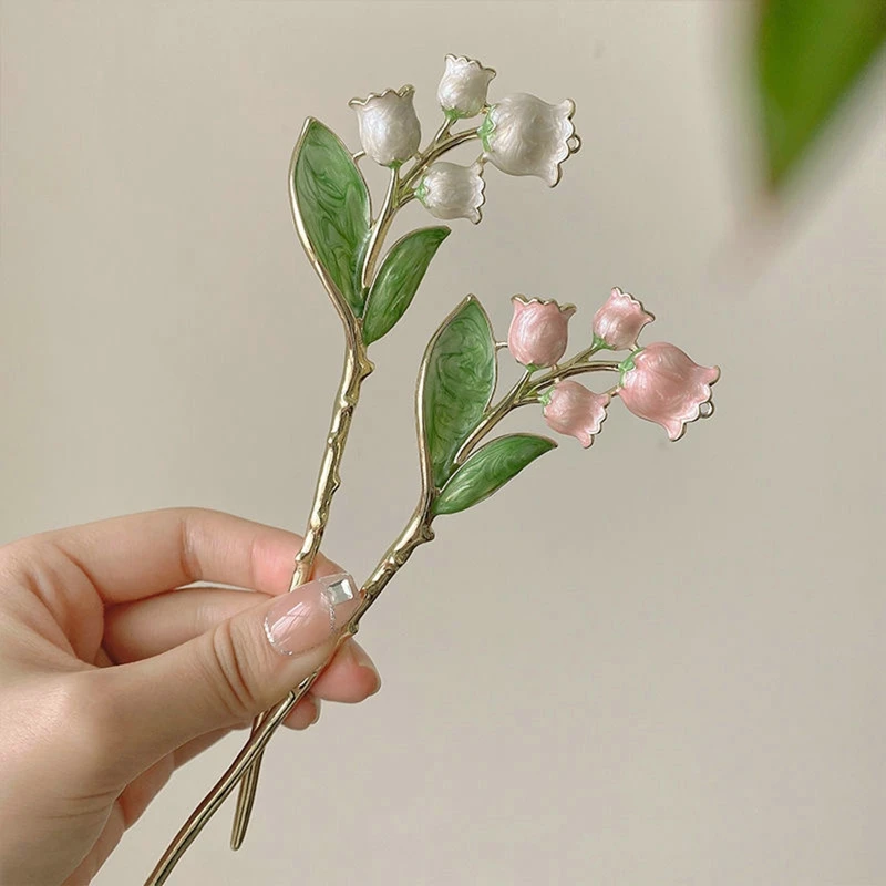 Vintage Chinese Style Hairpins Hair Stick Women Metal Glaze Hair Fork Chopsticks Woman Girls Jewelry Accessories