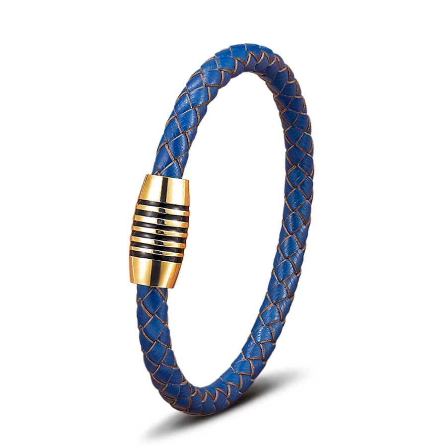 TYO Einfache Mode Stil Edelstahl Knopf männer Leder Armband Zubehör Schmuck Valentinstag Konservation Geschenk – Detail 16
