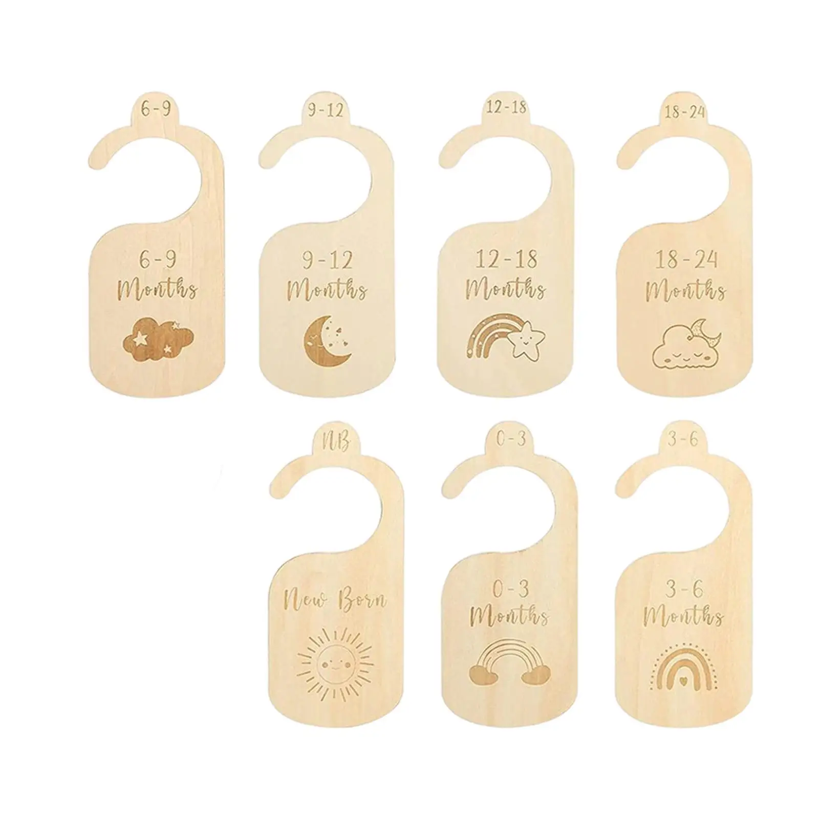 7pcs Newborn Closet Dividers Nursery Clothes Organizer Baby Closet Dividers