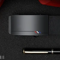 Мужские кожаные ремни, модные мужские ремни из коровьей кожи с автоматической пряжкой, роскошный дизайнерский черный ремень 105-160 см, джинсовый ремень больших размеров — изображение 2