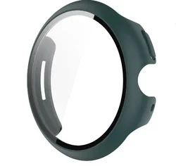 Premium Tempered Glass Cover with Full Bumper Screen Protector for Pixel Watch 3 41mm (Green)