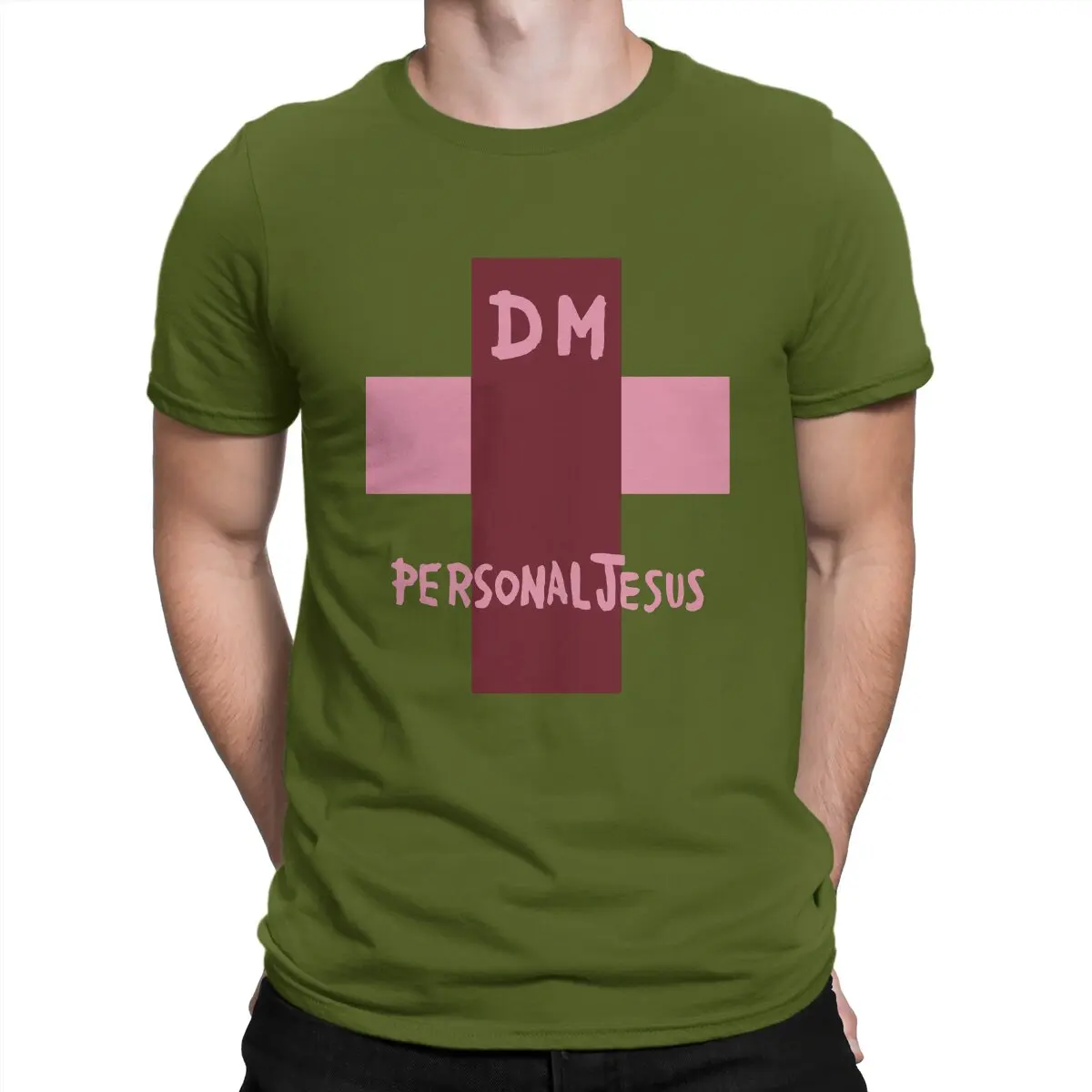 thumbnail image 1 of Camiseta personal de Jesús para mujer, para hombre, Depeche Cool Mode, divertida camiseta de algodón, cuello redondo, manga corta, ropa de regalo, 1 of 7