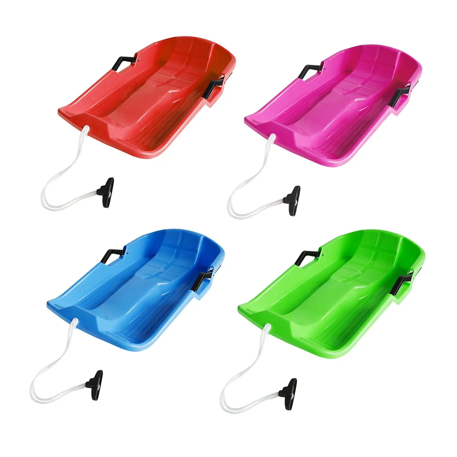 

Snowboard Toboggan, Rope Handles Durable Snow Sliding Board, Sleigh Slider for Skating Snow Skiing Accessories Outdoor Winter