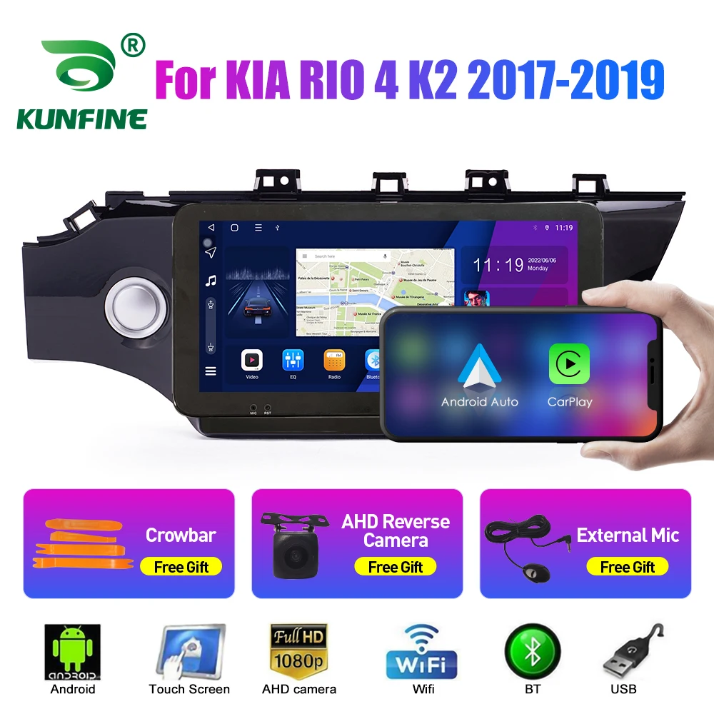 

10.33 Inch Car Radio For KIA K2 RIO 4 2017-2019 2Din Android Octa Core Car Stereo DVD GPS Navigation Player QLED Screen Carplay