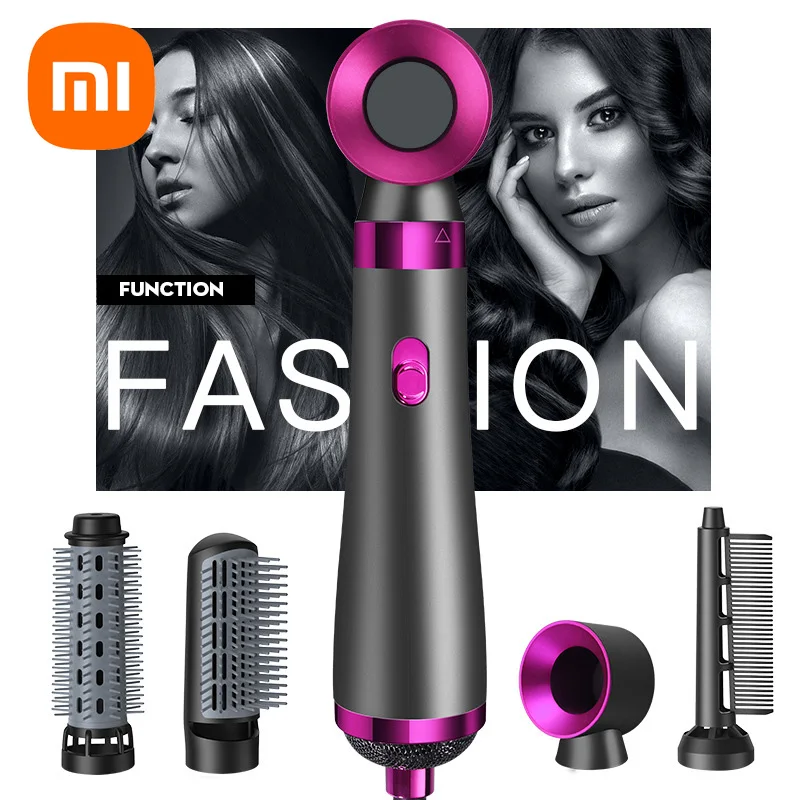 

Xiaomi Hair Dryers 5 in 1 Hot Air Comb Professional Hair Brush Dryer And Straightening Brush Curler Salon Style Tool Blow Drier