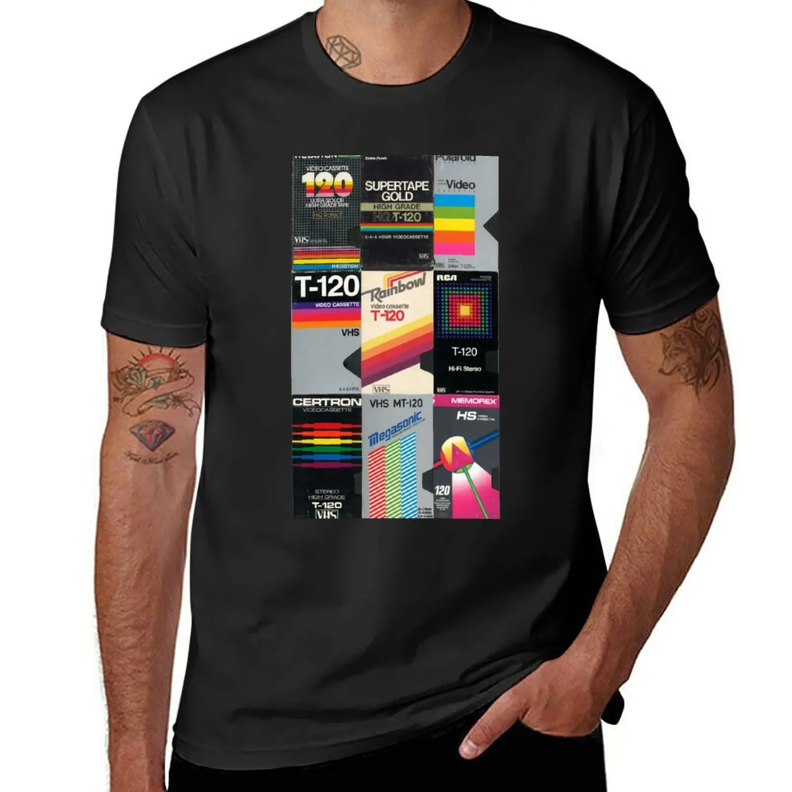 

New VHS Covers T-Shirt graphics t shirt Short sleeve tee men clothings