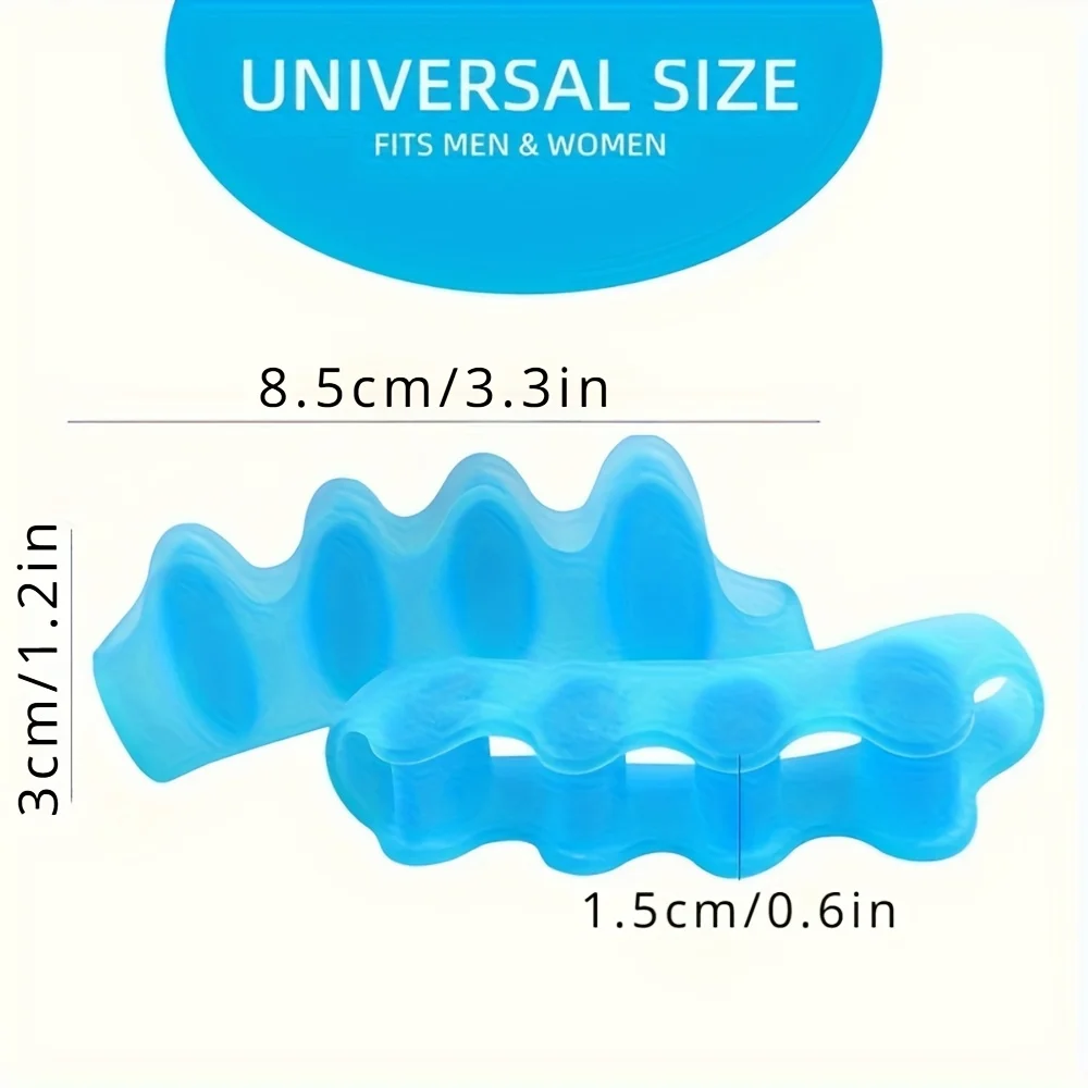 2 Soft Touch Silicone Toe Spacers for Feet