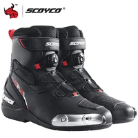SCOYCO Motorcycle Boots Botas Moto Microfiber Leather Motocross Off-Road Racing Boots Motorbike Riding Shoes Men Moto Boots 1