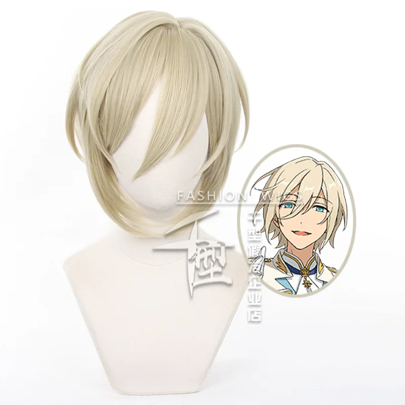 

Anime Tenshouin Eichi Cosplay Wig Ensemble Stars Cosplay Wig 30cm Short Heat Resistant Synthetic Wigs