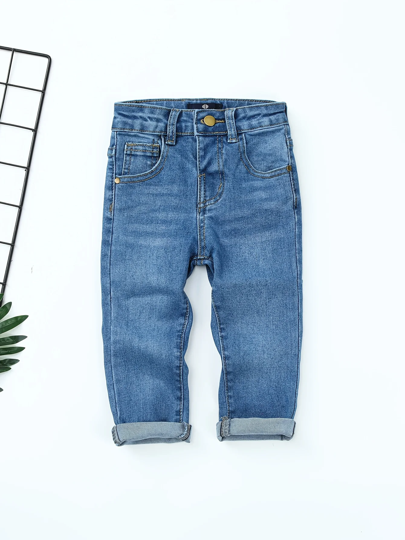 Description Picture 4 of item2pcs Boys' Stretch Slim Fit Jeans Casual Fashion Denim Pants Children's Clothing Suitable for Spring & Fall