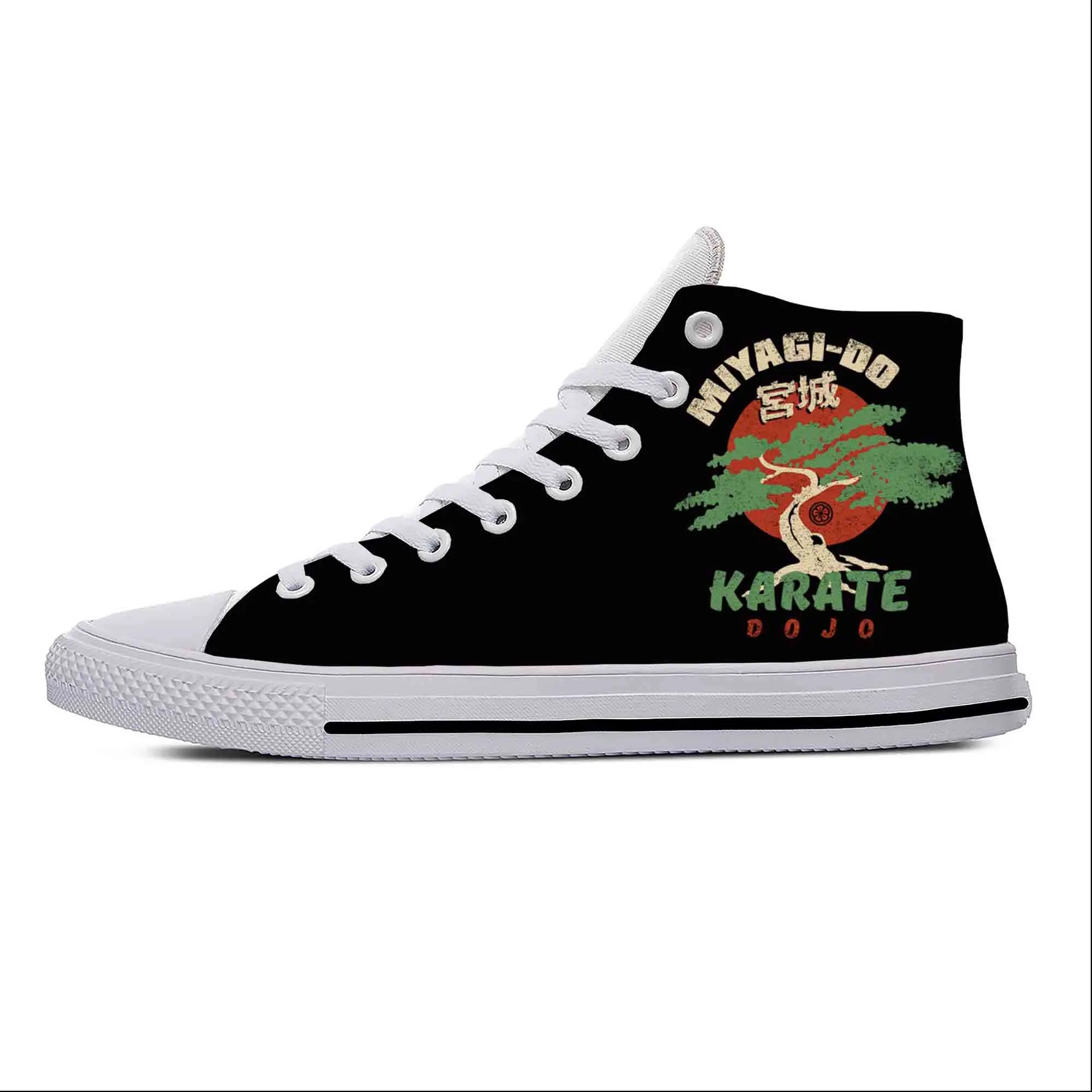 Kai Miyagi Do Karate Japanese Kung Fu Cobra Funny Casual Cloth Shoes High Top Lightweight Breathable 3D Print Men Women Sneakers