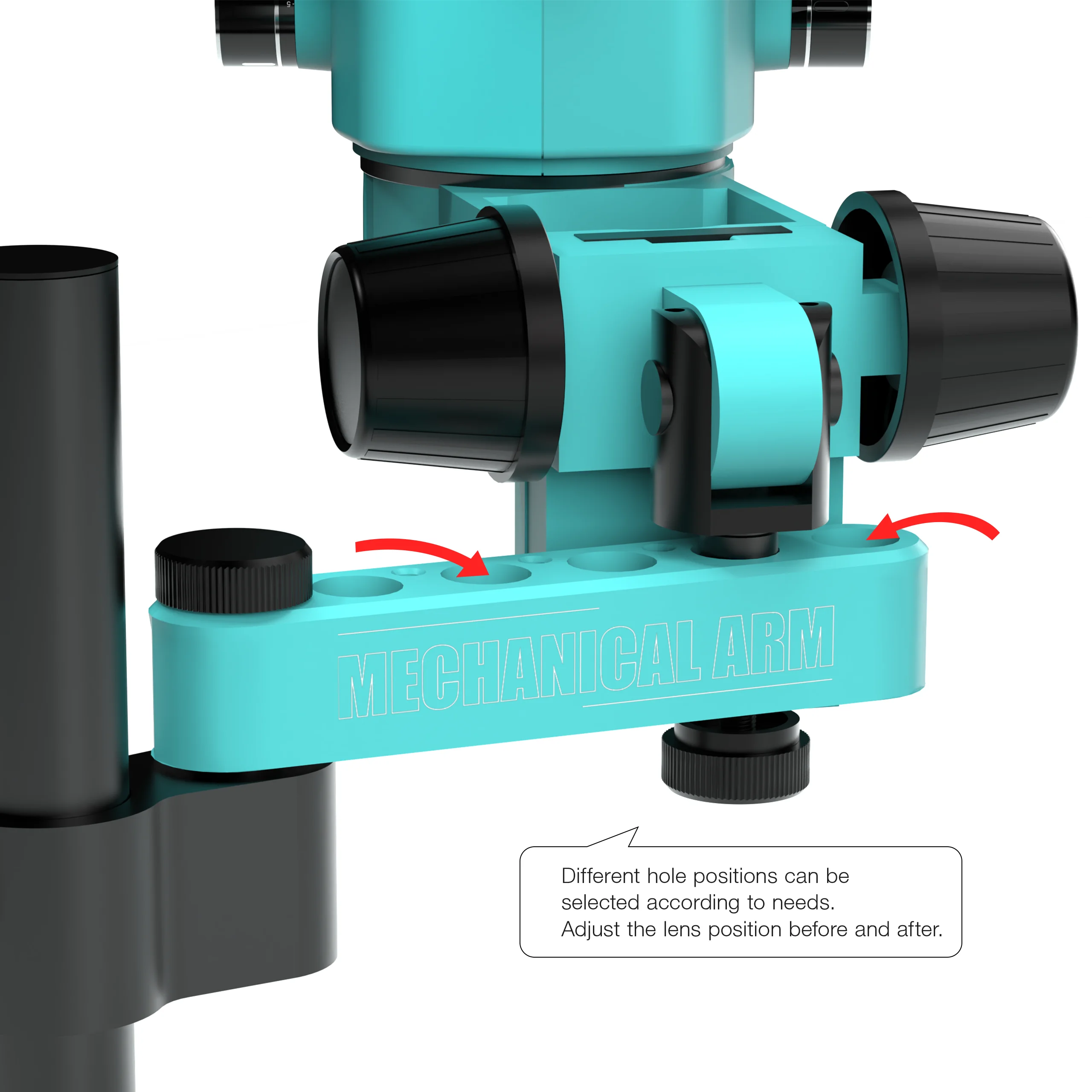RF4 FO19 Microscope Metal Swing Arm Universal Telescopic 360 degree Single Arm Can Fixed Lifting Maintenance Detection Bracket 4
