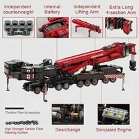 9177pcs 2024 Newest Ubricks Liebherr LTM11200 Mobile Crane Model 1:20 Remote Control MOC Building Blocks Toys Bricks Kit Gifts 5
