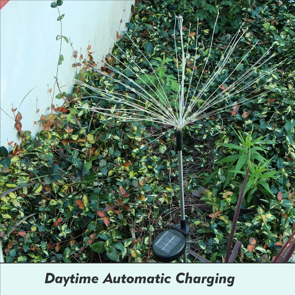 8 Lighting Modes Solar Garden Lights,Firework Lights 2 Pack Waterproof Decorativ