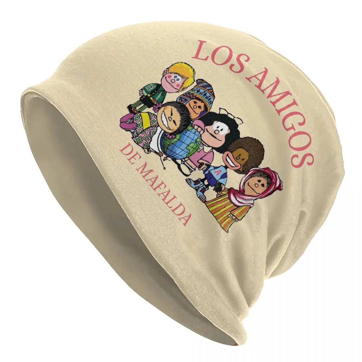 

Mafalda And Friends Bonnet Hats Street Skullies Beanies Hats Argentine Cartoon for Men Women Knitted Hat Spring Head Wrap Caps