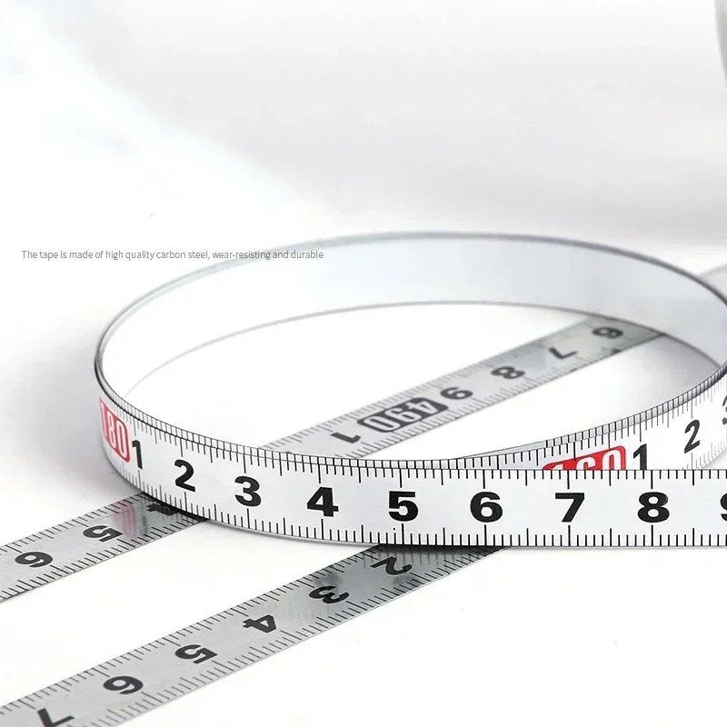 Cuttable Self-adhesive Scale Strip Stickers 10/12.5mm Width Metal Tape Measure Miter Track Router Table Saw Measuring 0.5-1M tape measure measuring tape