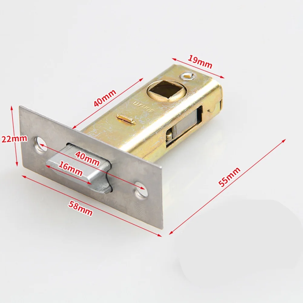 Door lock accessories 30mm-45mm flat tongue lock mortice tubular latch stainess steel internal door bolt facility sprung catch for bathroom toilet