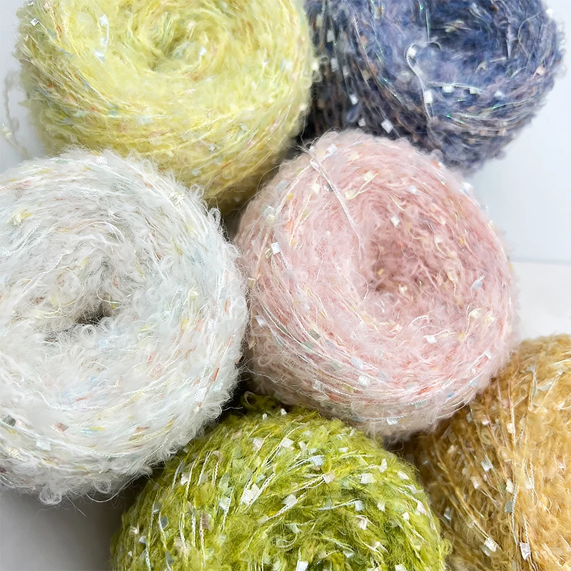 YOMDID 50g/pc Wool Loop Yarn DIY Clothing Hat Scarf Glove Knitting Yarn Bag Pendant Hairband Decoration Handmade Crochet Thread 4