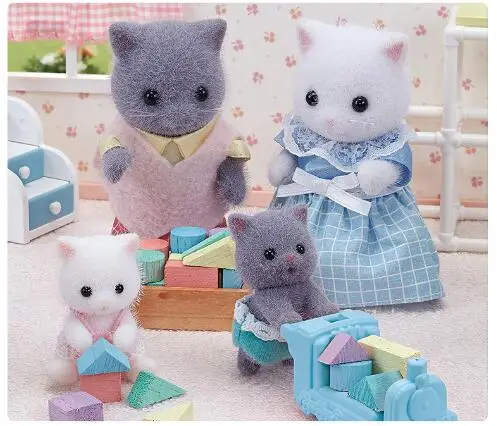 Sylvanian Families Persian Cat Family 4pcs Set Animal Toys Dolls Girl Gift New in Box 5455 3