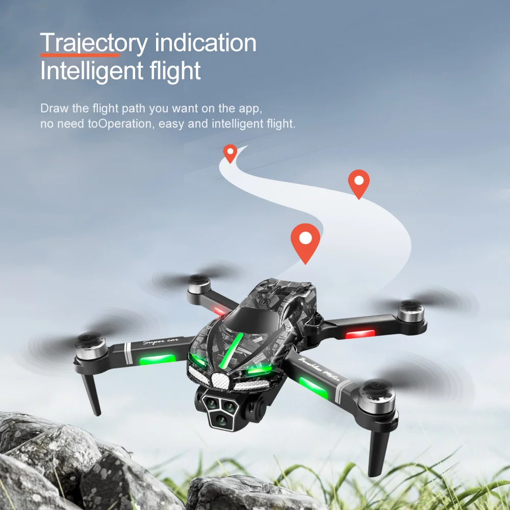 V186   FPV 360   ֹ ȸ 귯ø ,  帧 ö̼, 4K HD 3 ī޶ RC  峭