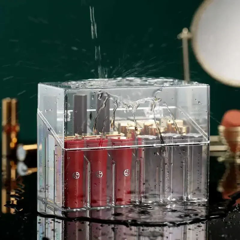 

Display Plastic Cotton With Stand Storage Perfume Cosmetic Transparent Box Organizer Lid Swab Lipstick