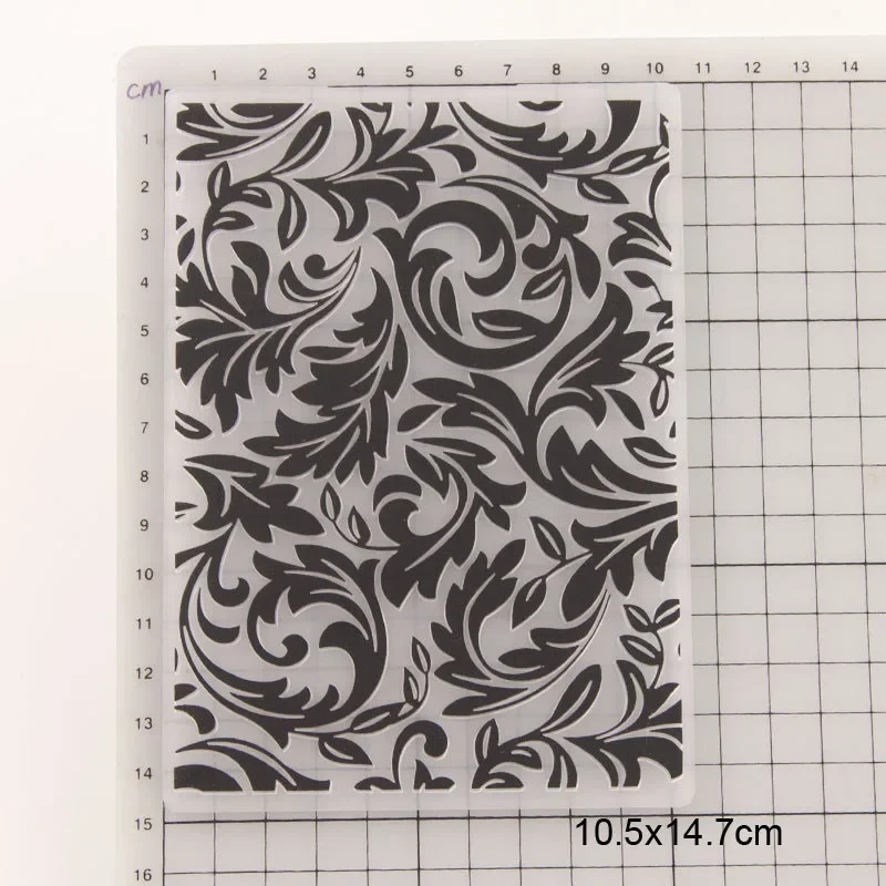 Roll leaves Embossing folders Plastic bump Scrapbooking DIY Template Fondant indentation Cake Photo Album Card Make10.5x14.7cm,plastic embossing folder,embossing folder