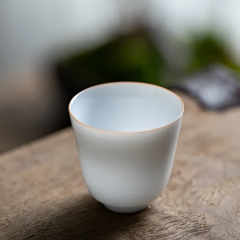 Thin Tire Kung Fu Tea Cup Ceramic Whiteware Single Cup Ceramic Teacup Master Tea Set Small Bowl Teacups