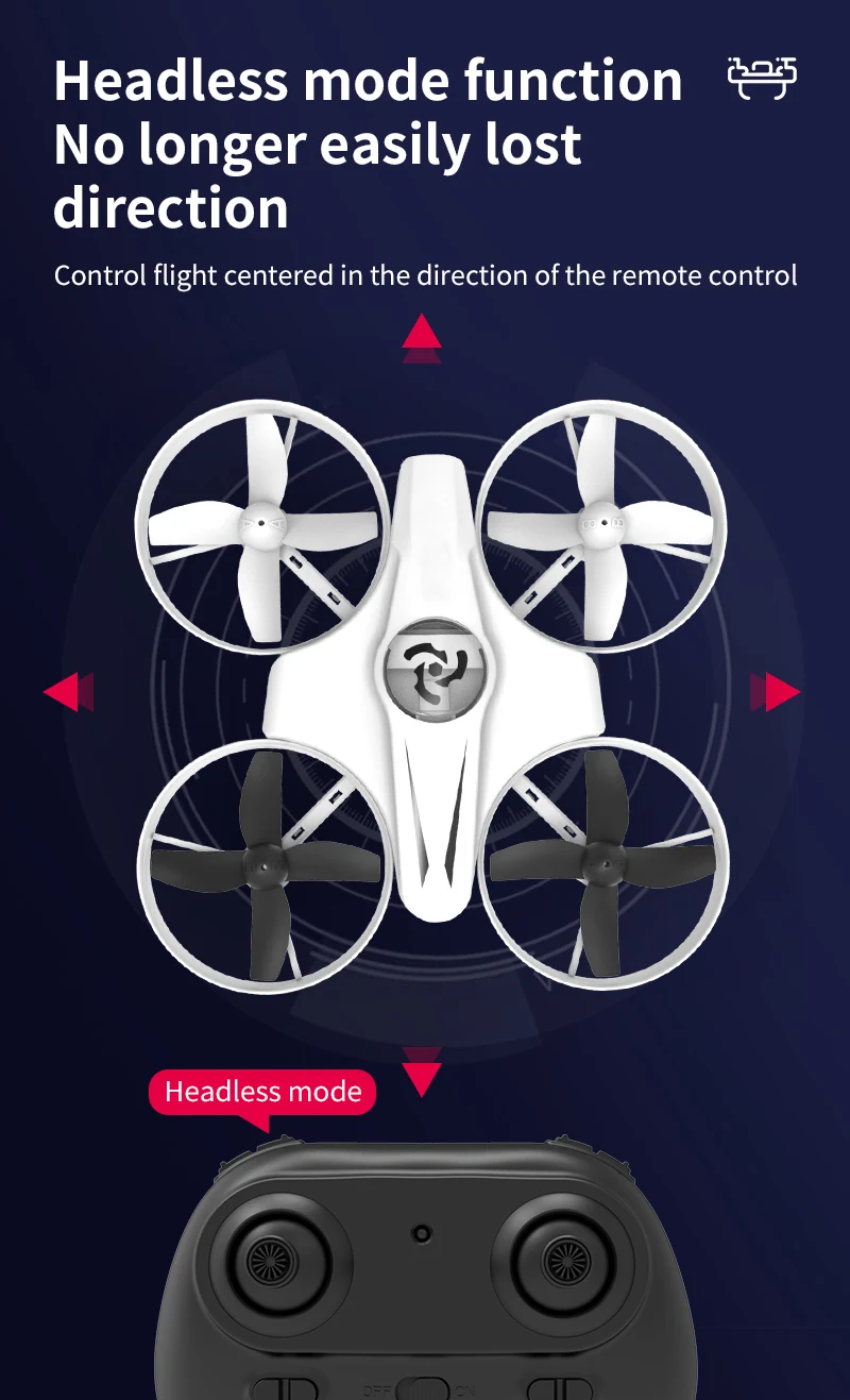 Mini RC Drone - 4CH Headless Mode Quadcopter with 360 Flip for Kids