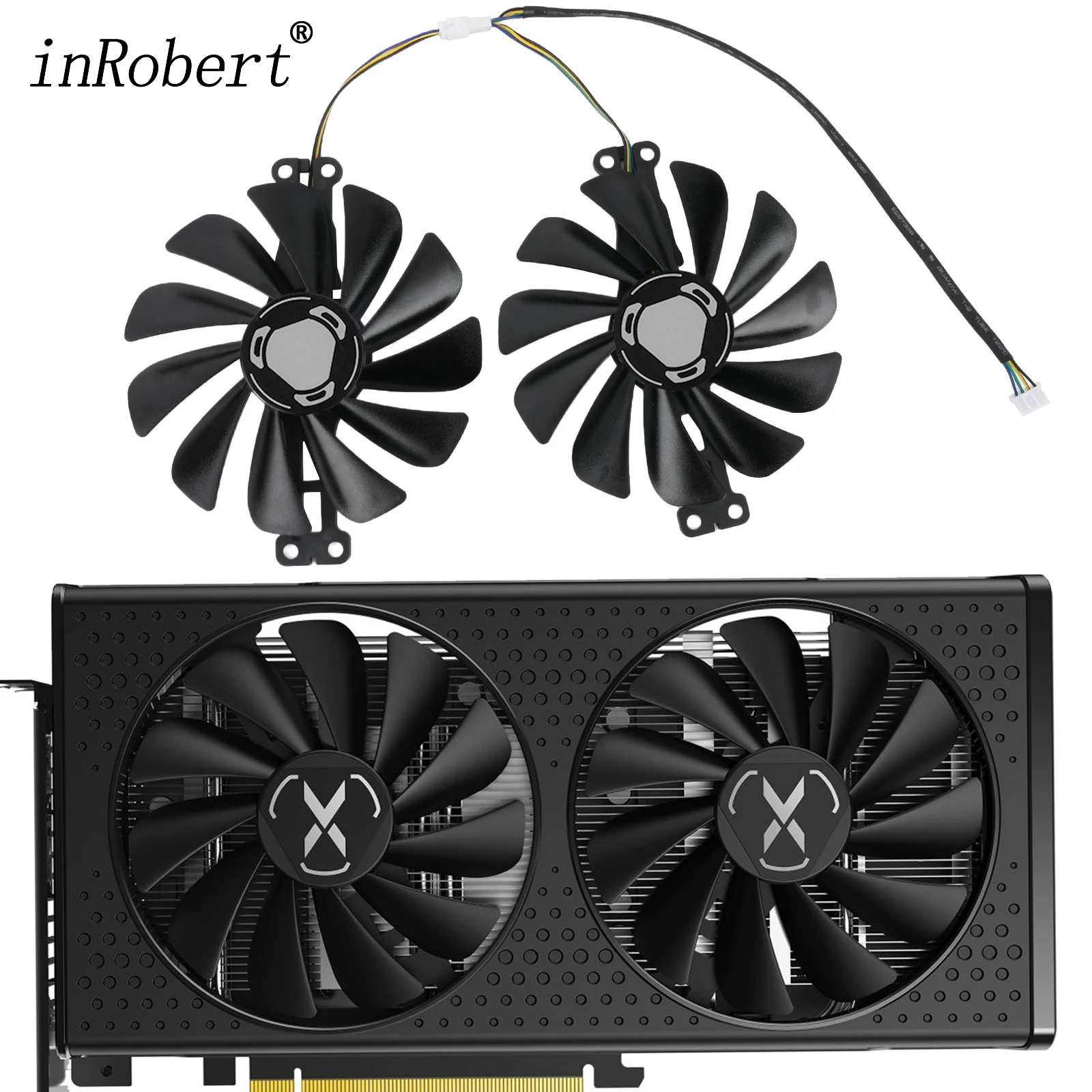 Ventola Di Raffreddamento 95Mm Muslimex Rx 6600 Per Xfx Speedster Swft 210 Radeon Rx 6600 6600Xt Core Gaming Gpu Cooling
