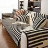 Classic black and white Chenille sofa cover, pet scratch and stain resistant, non slip sofa cushion protection cover, machine wa 3