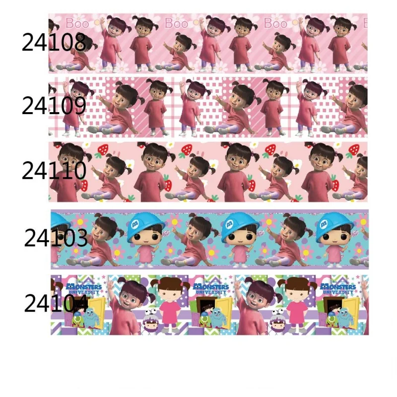 

10Y Disney Monsters University Girl Cartoon Grosgrain Ribbon for Hairbows Sewing Accessories DIY Handmade Craft Supplies