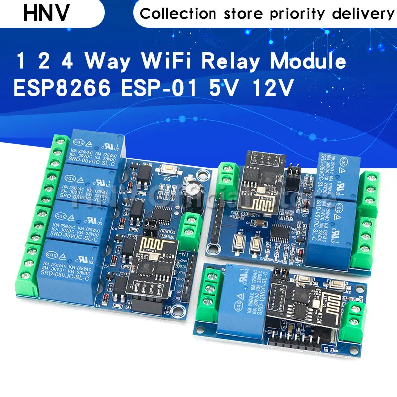 ESP8266 ESP 01 5V 12V 1 2 4 Way WiFi Relay Module Things Smart Home