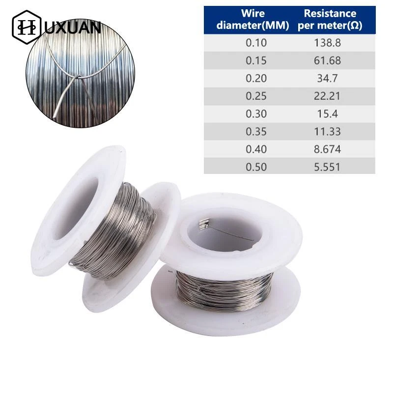 aluminum electrode 20M/Roll Cr20Ni80 Heating Wire 0.1-0.5mm Diameter Nichrome Wire Cutting Foam Resistance Wires Alloy Heating Yarn Mentos stainless steel welding rod