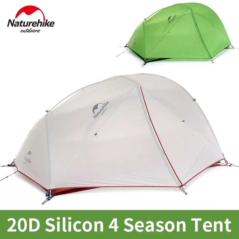 Naturehike Star River 2 Camping Tent 4 Season 1-2 Person Outdoor Hiking 20D Silicon Waterproof Double Layer Ultralight Cycling camping tent
