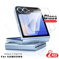 2-Pack Tempered Glass Screen Protector Case for Samsung Galaxy Z Flip6 5G (Transparent-2Pcs)