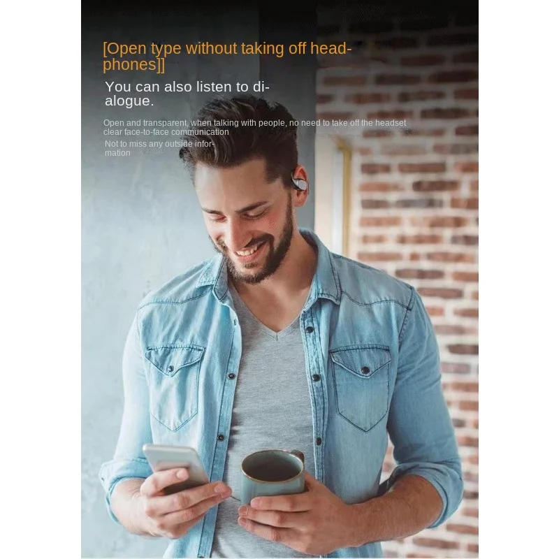 Sports Game Bluetooth Headset Wireless Hanging Ear Ultra-Long Life Noise Cancellation Digital Display HiFi Sound Quality Headset