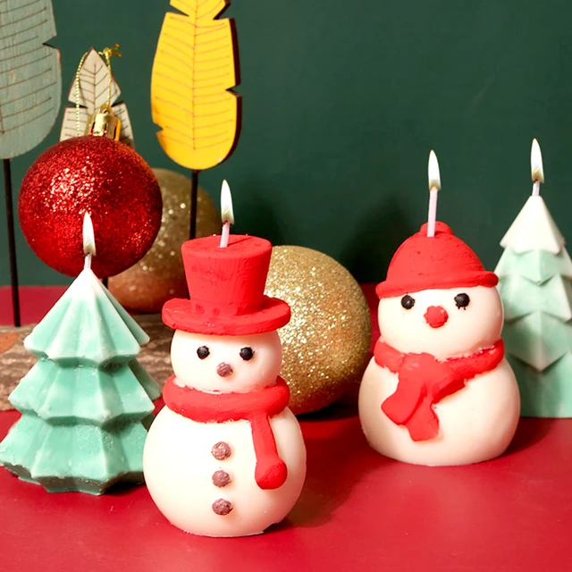 Candle Silicone Mold Christmas Snowflake Candle  Christmas Fondant Silicone  Mold - Candle Molds - Aliexpress