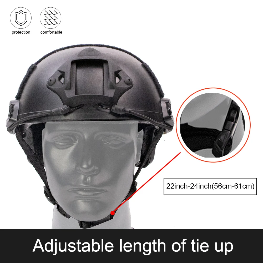 Airsoft Fast PJ BJ Tactical Helmets Style Simple Quick Version Protective Gear - View #4