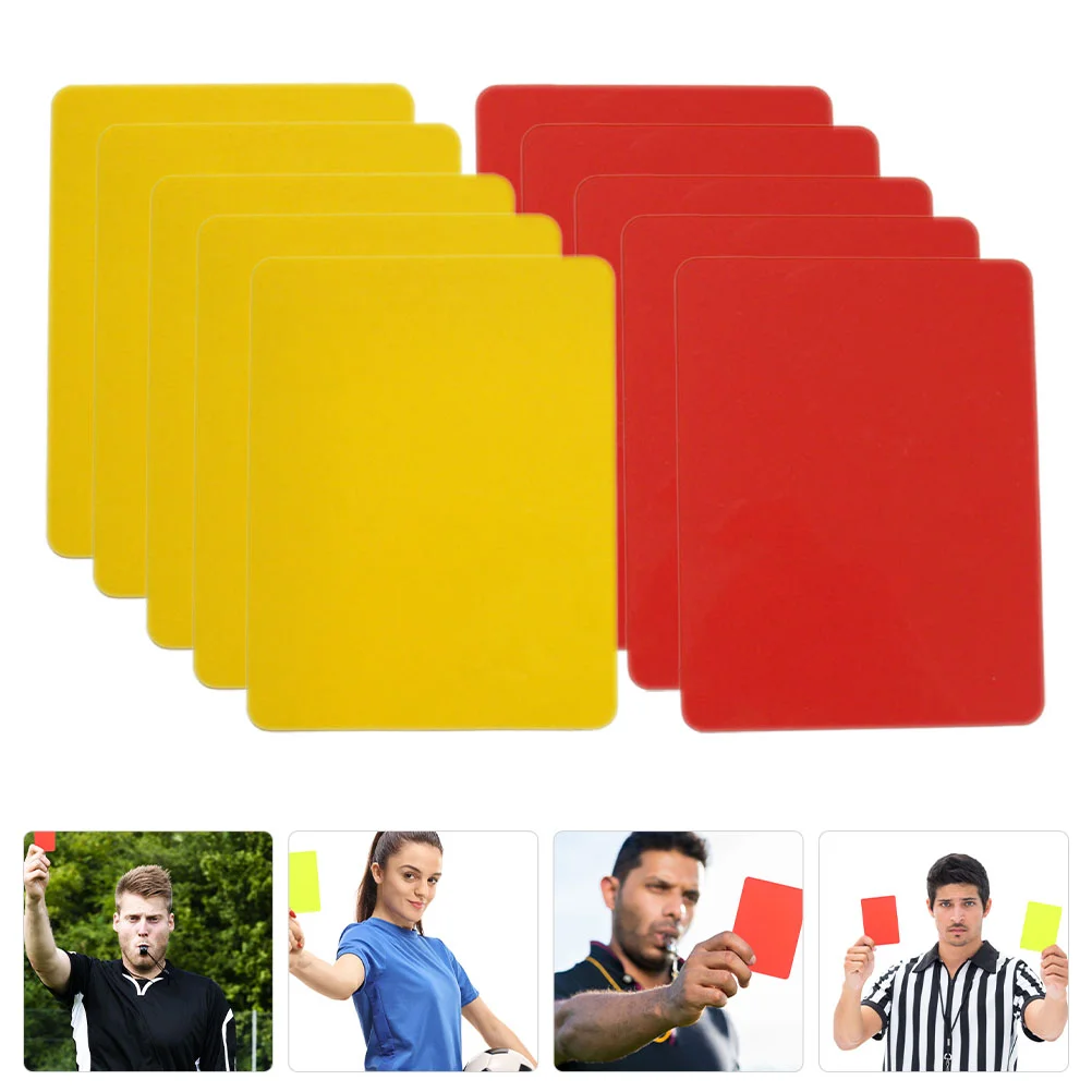 

10pcs Professional Football Referee Kits Standard Referee Cards Portable Referee Cards