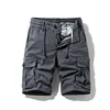 Multi-Color Workwear Shorts Men's Loose Straight Climbing Pants Casual Versatile Multi-Pocket Pants Lace-up Cropped Pants 1