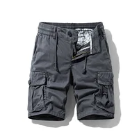 Multi-Color Workwear Shorts Men's Loose Straight Climbing Pants Casual Versatile Multi-Pocket Pants Lace-up Cropped Pants 1