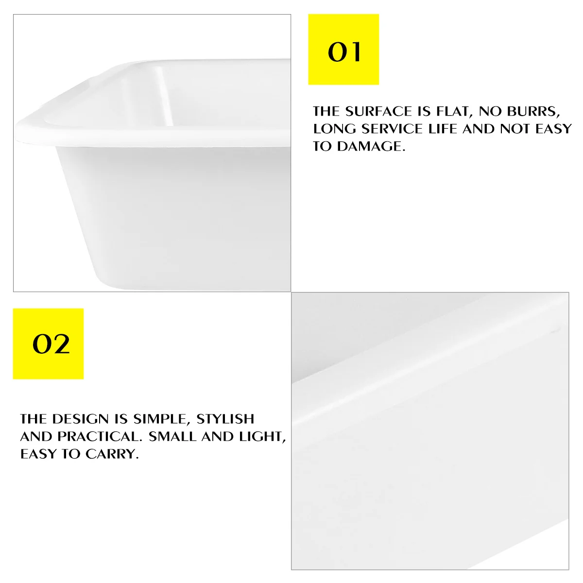 Laboratory Chemical Reagent Tray Acid Alkali Resistance Ultraviolet Light Gel White