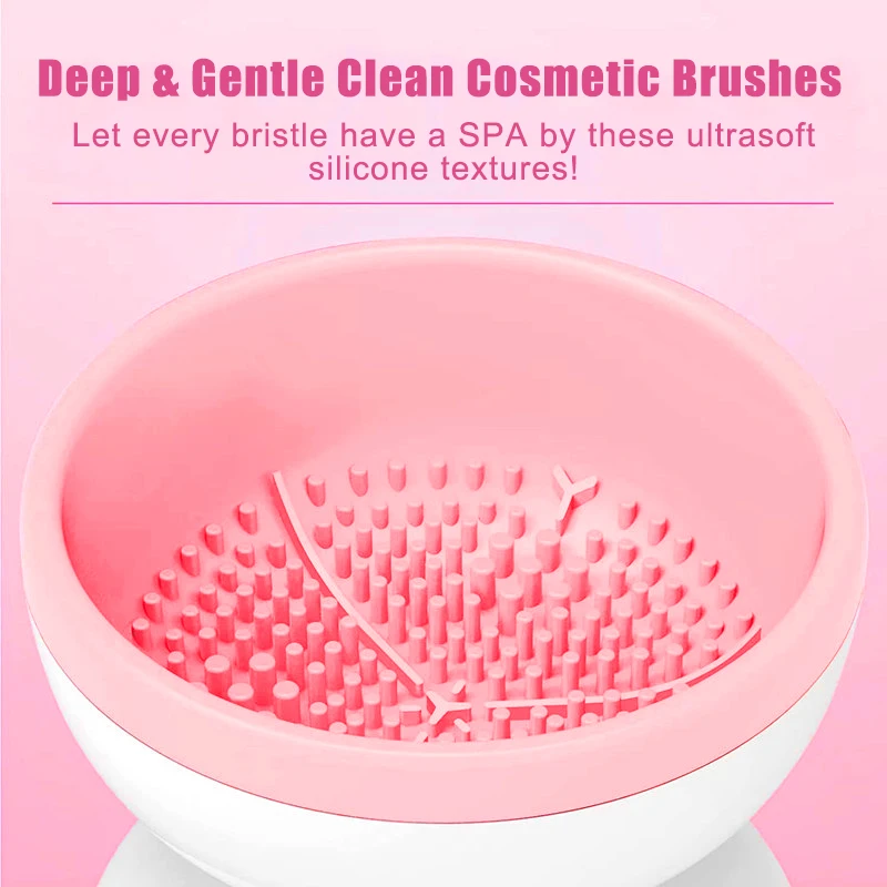 Electric Makeup Brush Cleaner- Catcan Make Up Brush Cleaner Machine for  Portable Automatic USB Cosmetic Brush Cleaner Tools, Brush Cleaner Spinner  for