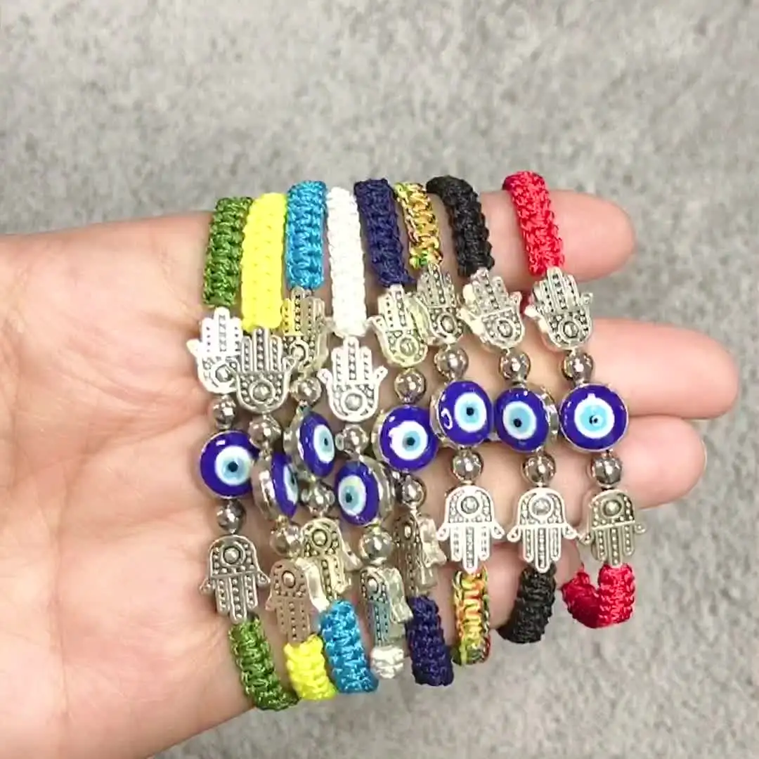 Braccialetti classici con cordino rosso Turco Evil Eye Corda intrecciata fatta a mano Donna Uomo Fascino Gioielli di moda Regali di amicizia  36