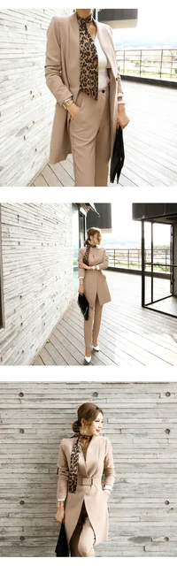 Tailleur Donna Elegante: Completo Due Pezzi Con Blazer E Pantaloni Alti Da Cerimonia - Foto 8