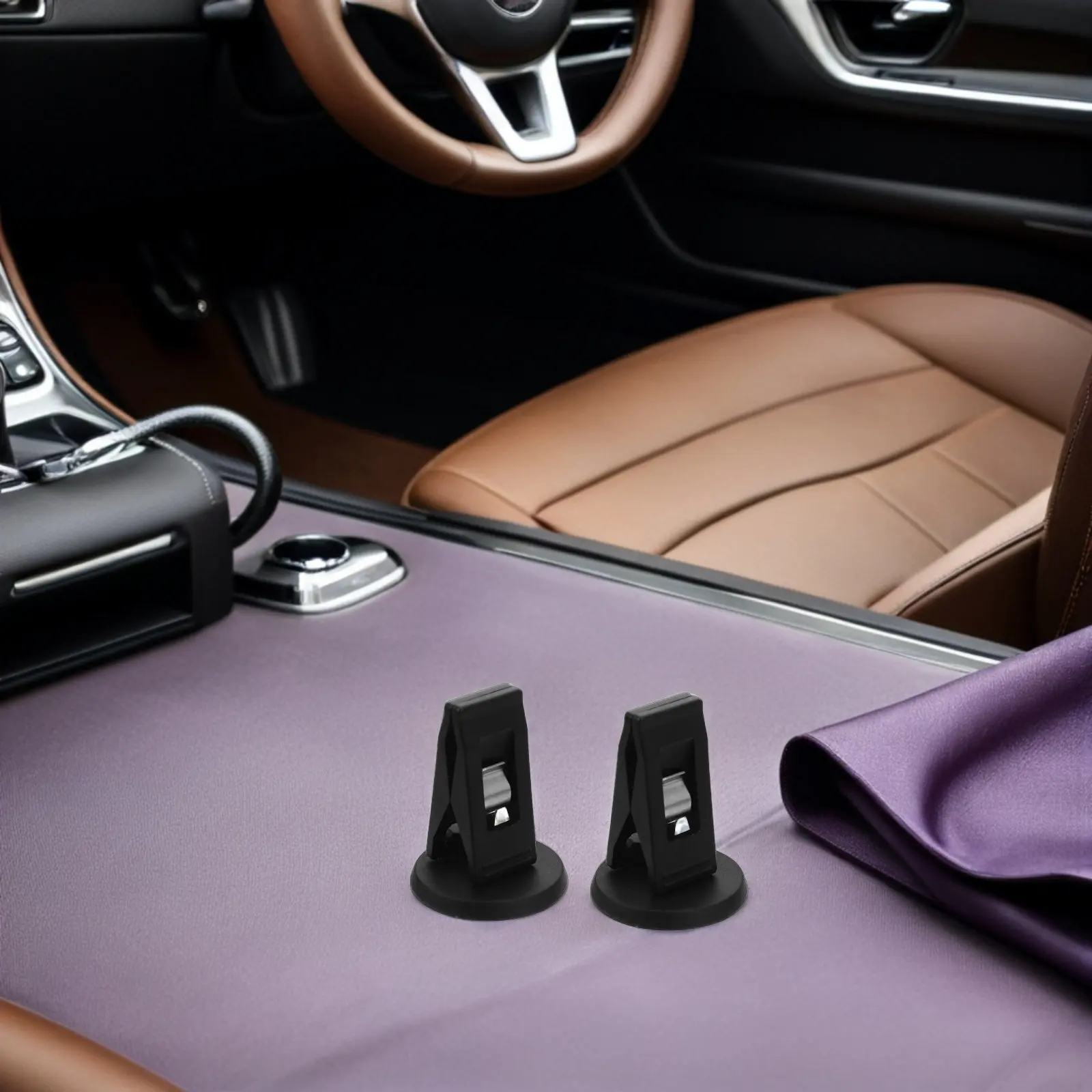 2Pcs 투명 다기능 티켓 홀더 플라스틱 클립 빌 주최자 자동차 차량 액세스 제어 메모 디스플레이